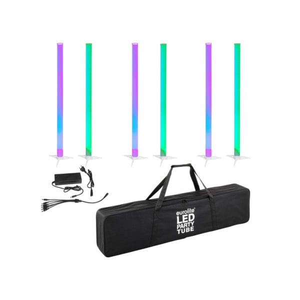 6 x EUROLITE - AKKU Led PartyTube- Batteridrevet!